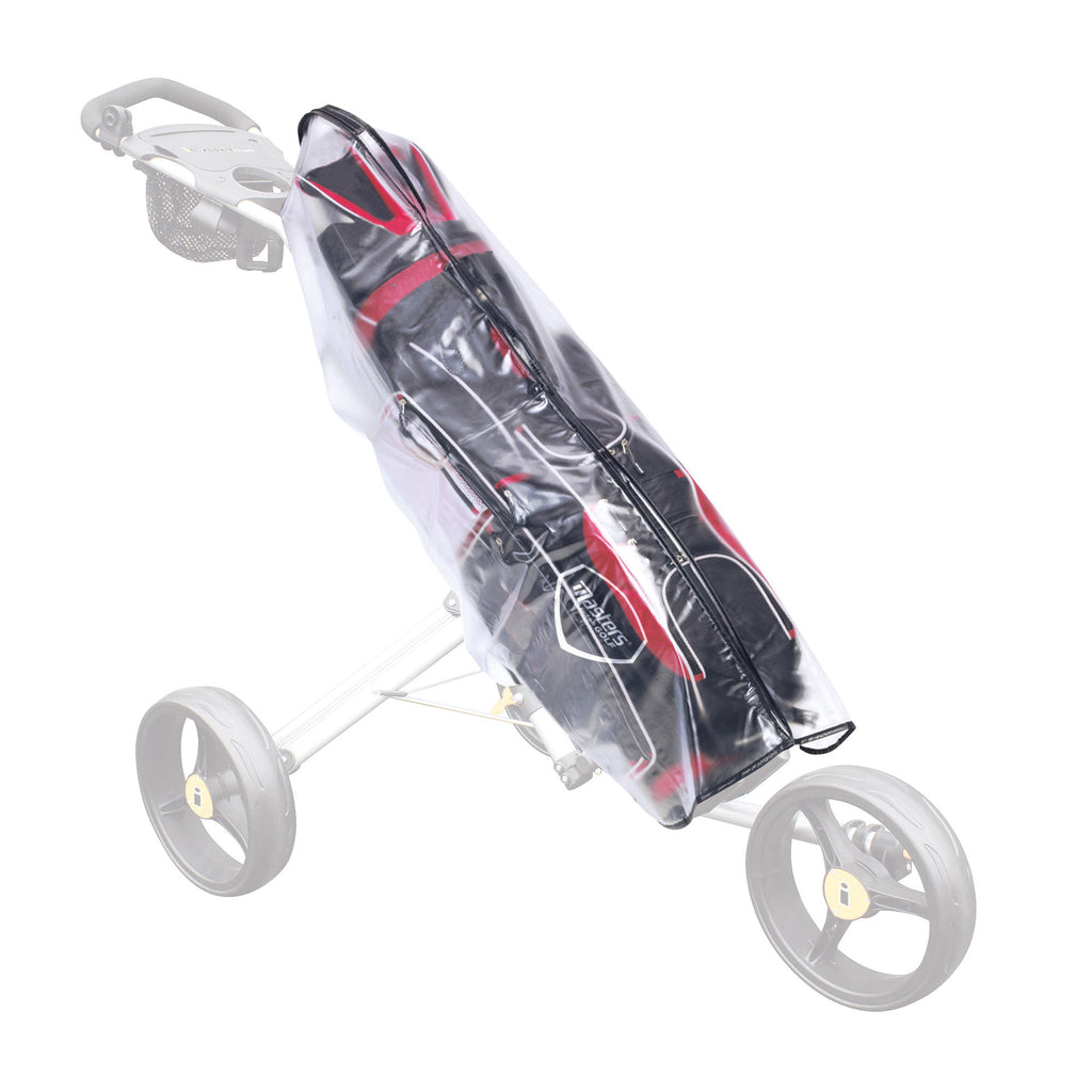 Transparent regnskydd till en golfbag